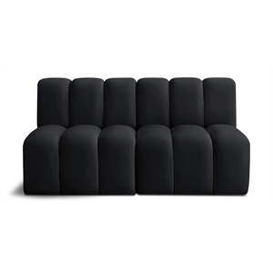 Meridian Furniture Arc Black Velvet Modular Sectional