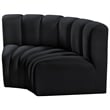 Meridian Furniture Arc Black Velvet Modular Sectional