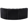 Meridian Furniture Arc Black Velvet Modular Sectional