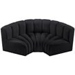 Meridian Furniture Arc Black Velvet Modular Sectional