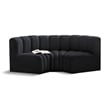 Meridian Furniture Arc Black Velvet Modular Sectional