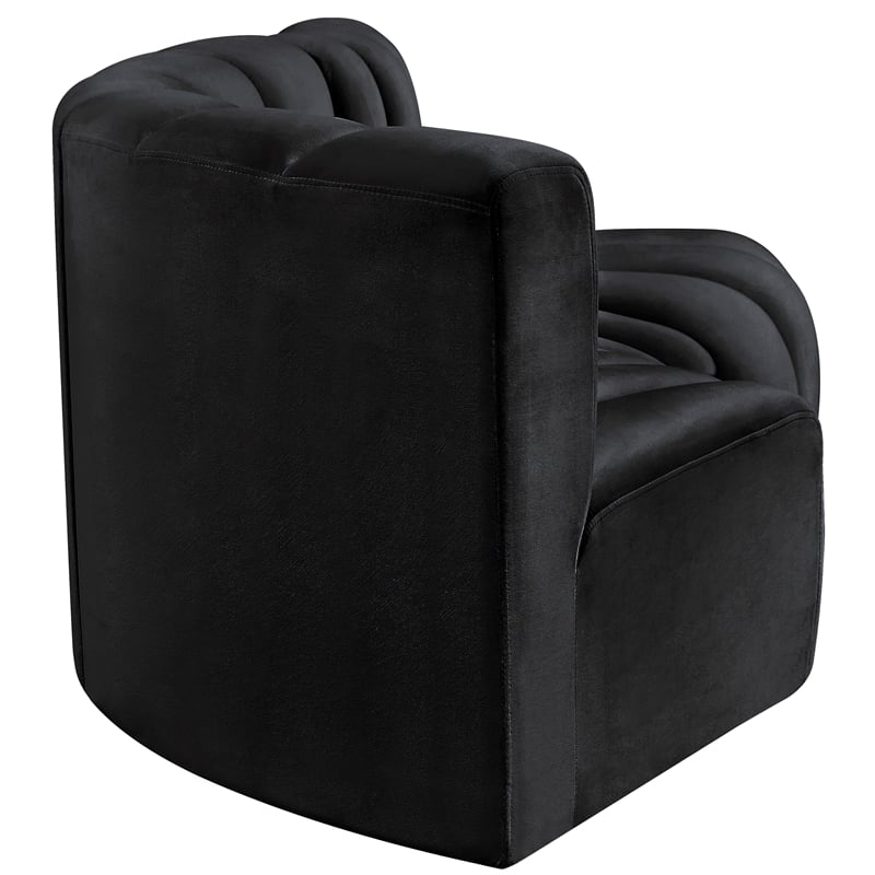Meridian Furniture Arc Black Velvet Modular Sectional