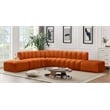 Meridian Furniture Arc Cognac Velvet Modular Sectional