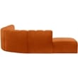 Meridian Furniture Arc Cognac Velvet Modular Sectional