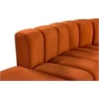 Meridian Furniture Arc Cognac Velvet Modular Sectional