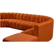 Meridian Furniture Arc Cognac Velvet Modular Sectional