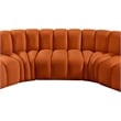 Meridian Furniture Arc Cognac Velvet Modular Sectional