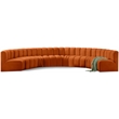 Meridian Furniture Arc Cognac Velvet Modular Sectional