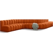 Meridian Furniture Arc Cognac Velvet Modular Sectional