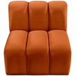 Meridian Furniture Arc Cognac Velvet Straight Chair