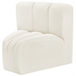 Meridian Furniture Arc Cream Velvet Curved Corner