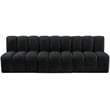 Meridian Furniture Arc Black Velvet Modular Sectional
