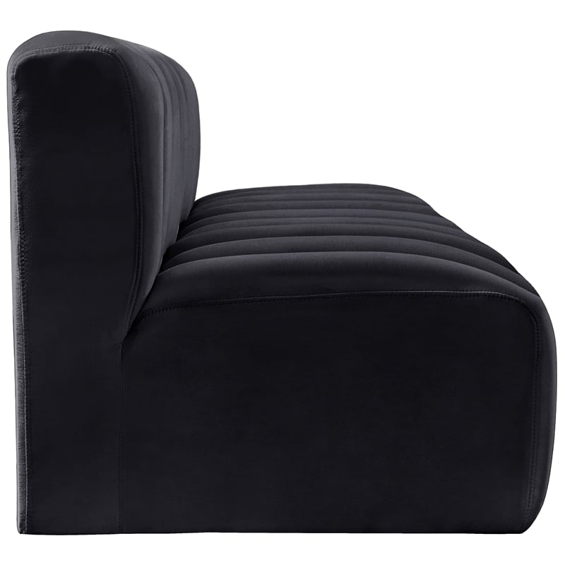 Meridian Furniture Arc Black Velvet Modular Sectional