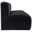 Meridian Furniture Arc Black Velvet Modular Sectional