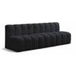 Meridian Furniture Arc Black Velvet Modular Sectional