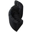 Meridian Furniture Arc Black Velvet Modular Sectional