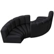 Meridian Furniture Arc Black Velvet Modular Sectional
