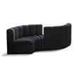Meridian Furniture Arc Black Velvet Modular Sectional