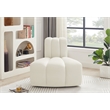 Meridian Furniture Arc Cream Velvet Reverse Corner