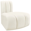 Meridian Furniture Arc Cream Velvet Reverse Corner