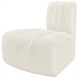 Meridian Furniture Arc Cream Velvet Reverse Corner