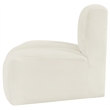 Meridian Furniture Arc Cream Velvet Reverse Corner
