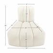 Meridian Furniture Arc Cream Velvet Reverse Corner