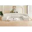 Meridian Furniture Arc Cream Velvet Modular Sectional