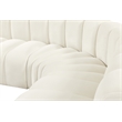 Meridian Furniture Arc Cream Velvet Modular Sectional