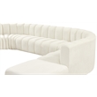 Meridian Furniture Arc Cream Velvet Modular Sectional