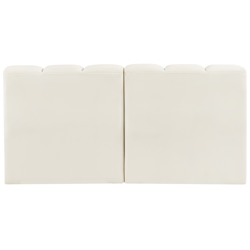 Meridian Furniture Arc Cream Velvet Modular Sectional