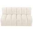 Meridian Furniture Arc Cream Velvet Modular Sectional