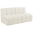 Meridian Furniture Arc Cream Velvet Modular Sectional