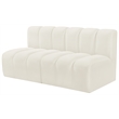 Meridian Furniture Arc Cream Velvet Modular Sectional