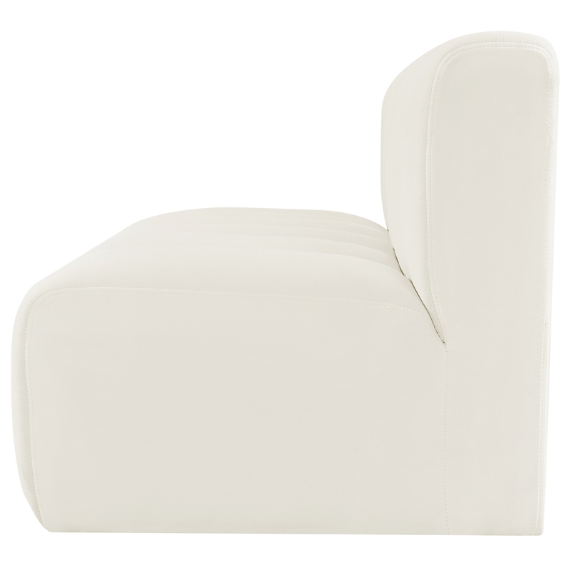 Meridian Furniture Arc Cream Velvet Modular Sectional