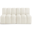Meridian Furniture Arc Cream Velvet Modular Sectional