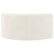 Meridian Furniture Arc Cream Velvet Modular Sectional