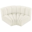Meridian Furniture Arc Cream Velvet Modular Sectional