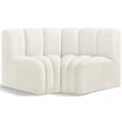 Meridian Furniture Arc Cream Velvet Modular Sectional
