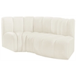 Meridian Furniture Arc Cream Velvet Modular Sectional
