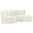 Meridian Furniture Arc Cream Velvet Modular Sectional