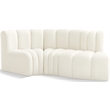 Meridian Furniture Arc Cream Velvet Modular Sectional