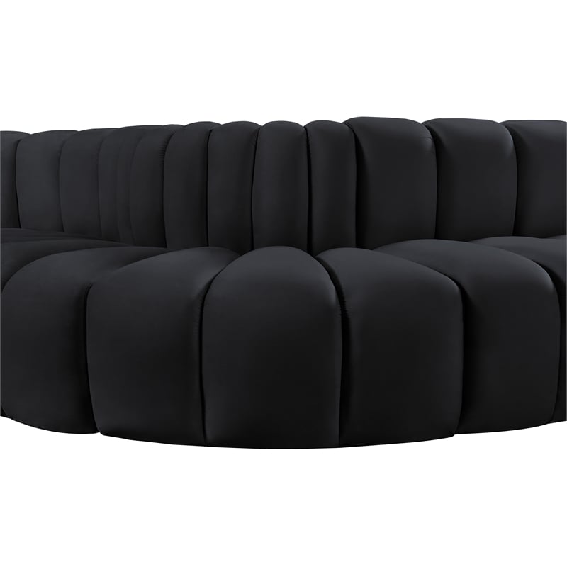 Meridian Furniture Arc Black Velvet Modular Sectional