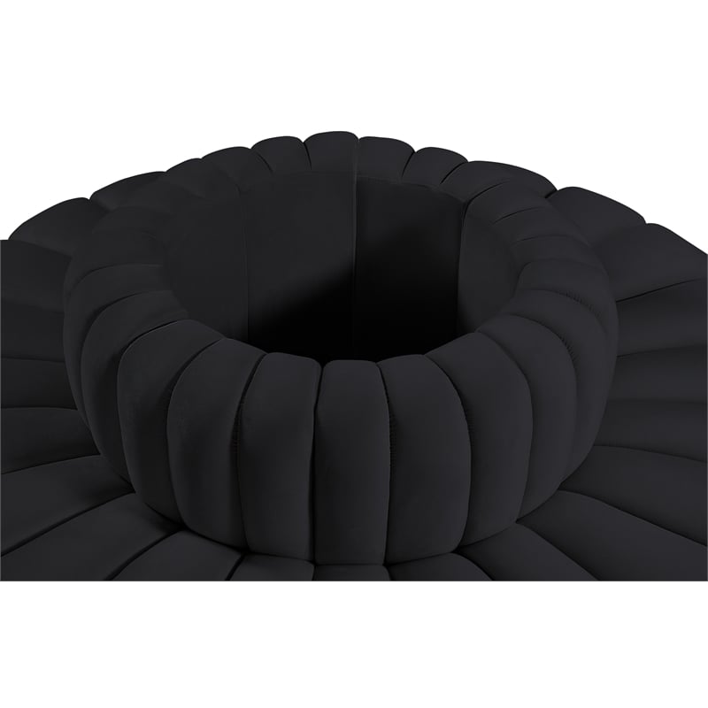 Meridian Furniture Arc Black Velvet Modular Sectional