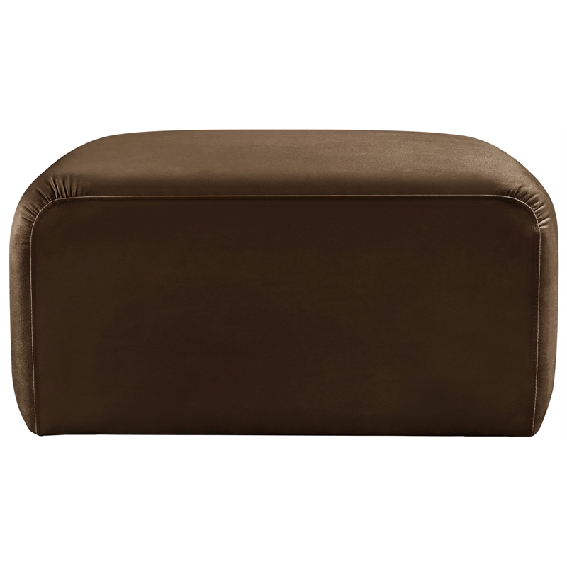Meridian Furniture Arc Brown Velvet Ottoman