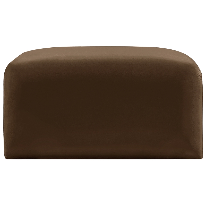 Meridian Furniture Arc Brown Velvet Ottoman