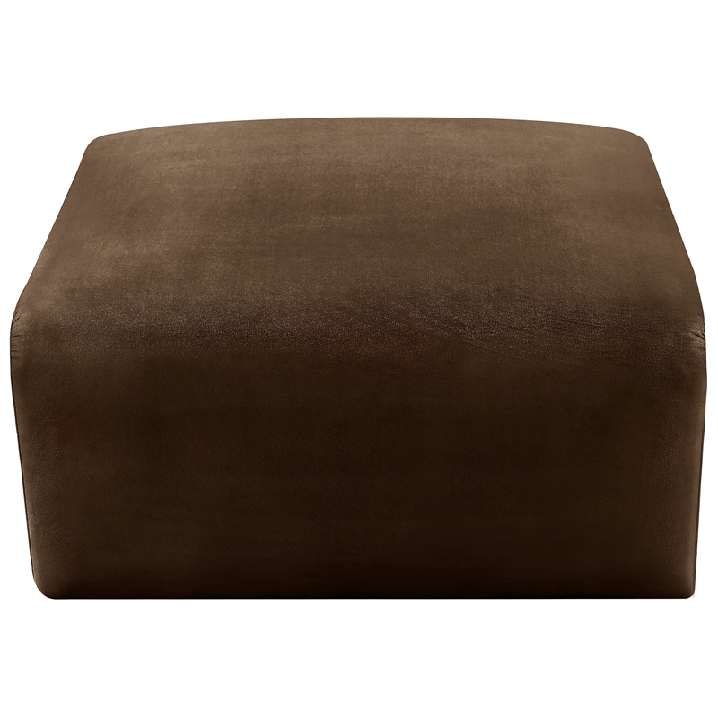 Meridian Furniture Arc Brown Velvet Ottoman