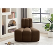 Meridian Furniture Arc Brown Velvet Reverse Corner