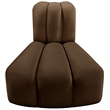 Meridian Furniture Arc Brown Velvet Reverse Corner