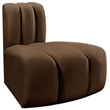 Meridian Furniture Arc Brown Velvet Reverse Corner